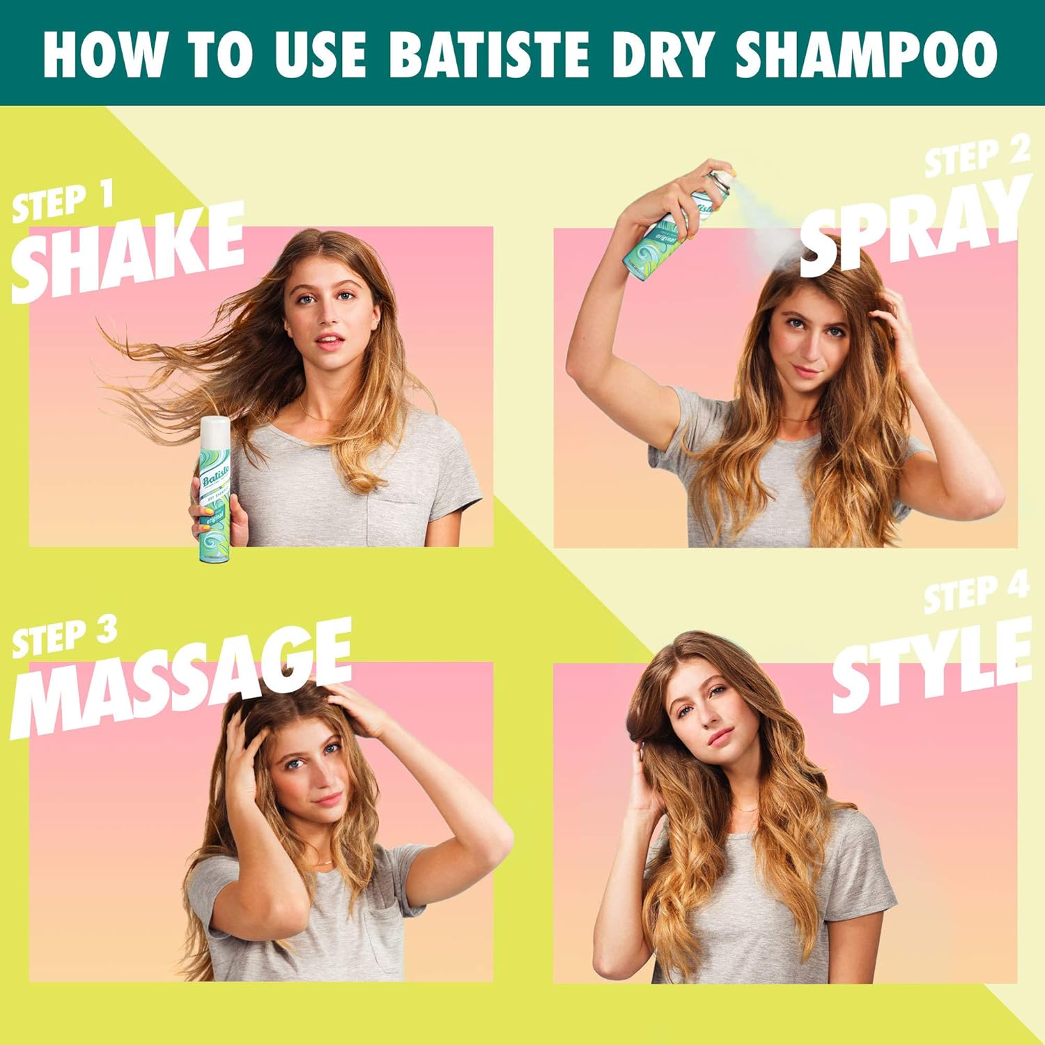 Buy now Batiste Dry Shampoo, Tropical Fragrance, 6.73 fl. oz. (Pack of 3) at indiglob india