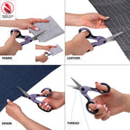 Buy now SINGER ProSeries Sewing 8.5" Heavy Duty Fabric Scissors and 4.5" Craft Detail Scissors Set, Lilac Purple, Set of 2 Sewing Scissors at indiglob india