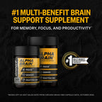 ONNIT Alpha Brain Nootropic Brain Supplement for Focus & Memory, 90 Count | IGEN Non-GMO Tested; L-Theanine, Alpha GPC & Vitamin B6; brain supplement for memory, focus & mental clarity, men & women