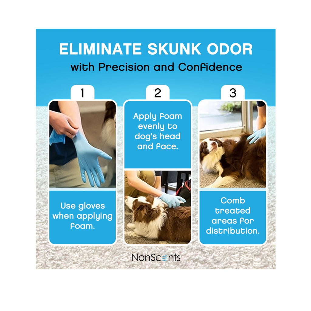 NonScents Skunk Odor Remover Head & Face Foam - Skunk Odor from Pets