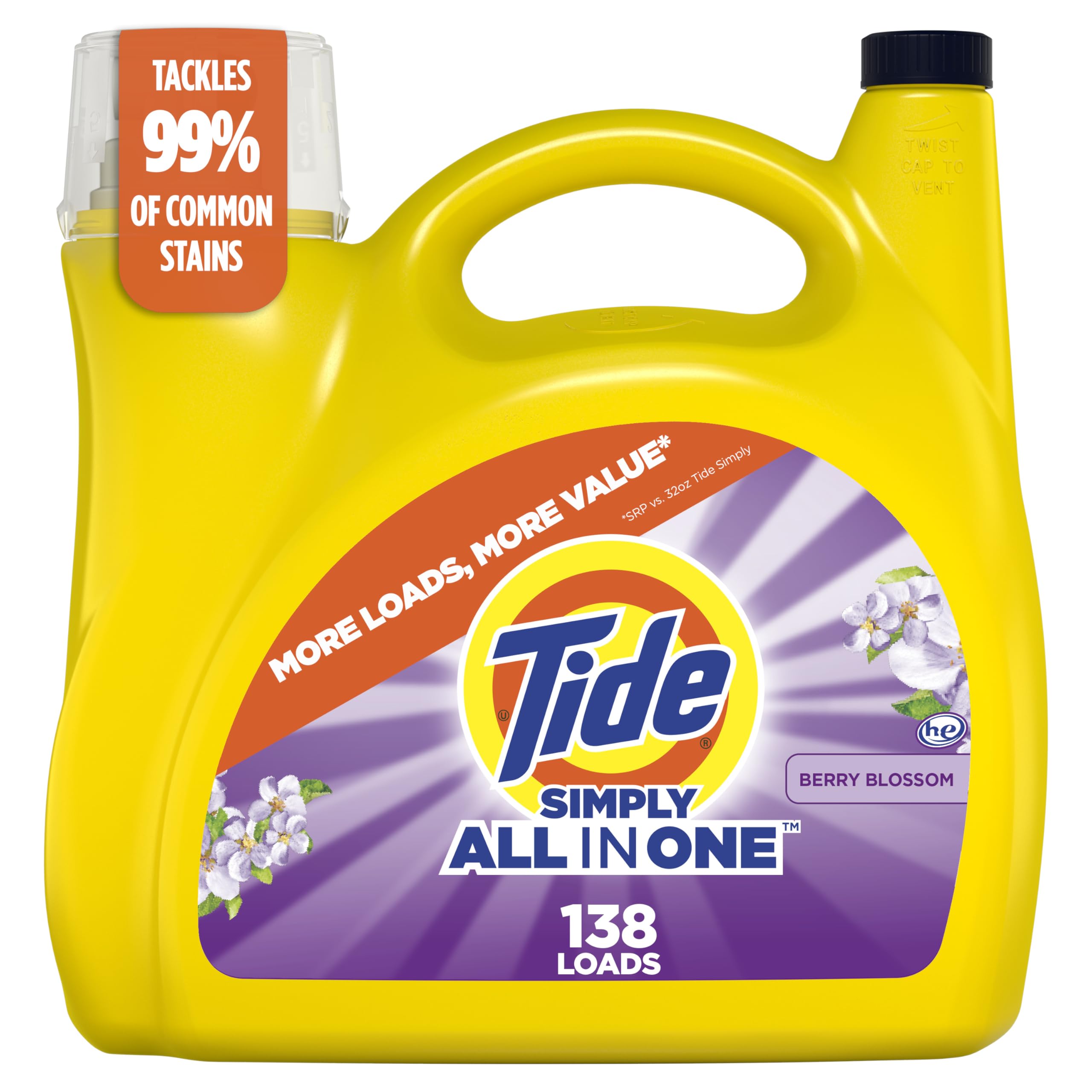 Buy now Tide Simply All-In-One Liquid Laundry Detergent, Refreshing Breeze Scent, 6 Loads, 10 fl oz Berry Blossom (B0DPGHPYP6) at indiglob india