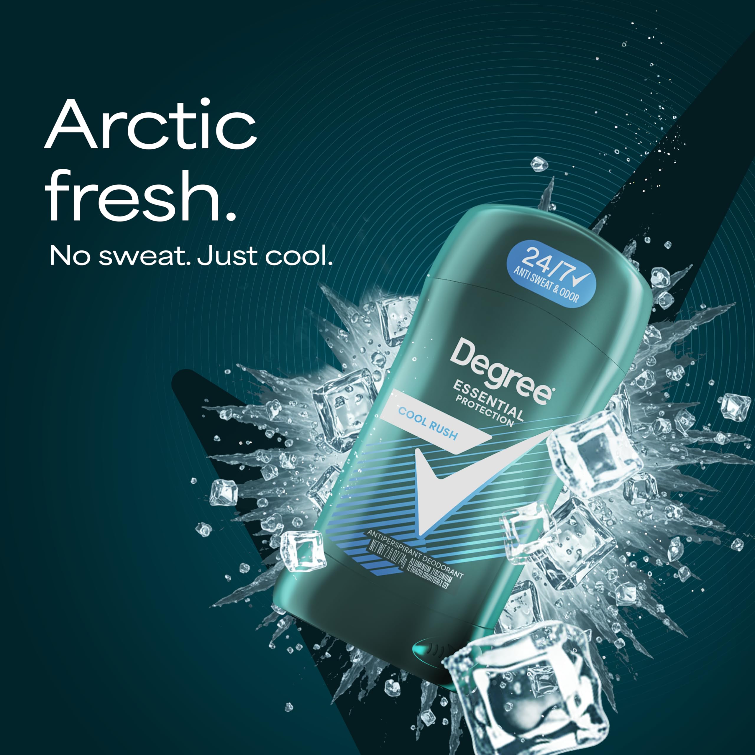 Degree Men Original Antiperspirant Cool Rush Twin Pack Sweat 2 Pack 2.7 oz | 48-Hour Sweat & Odor Protection for Men