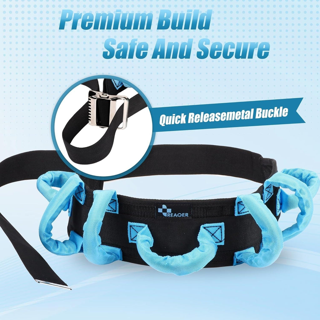 Buy now REAQER Gait Belt Transfer Belts for Lifting Seniors Walking and Standing Assist Aid for Bariatric, Elderly, Handicap, Occupational & Physical TherapyCaregiver Nurse Therapist at indiglob india