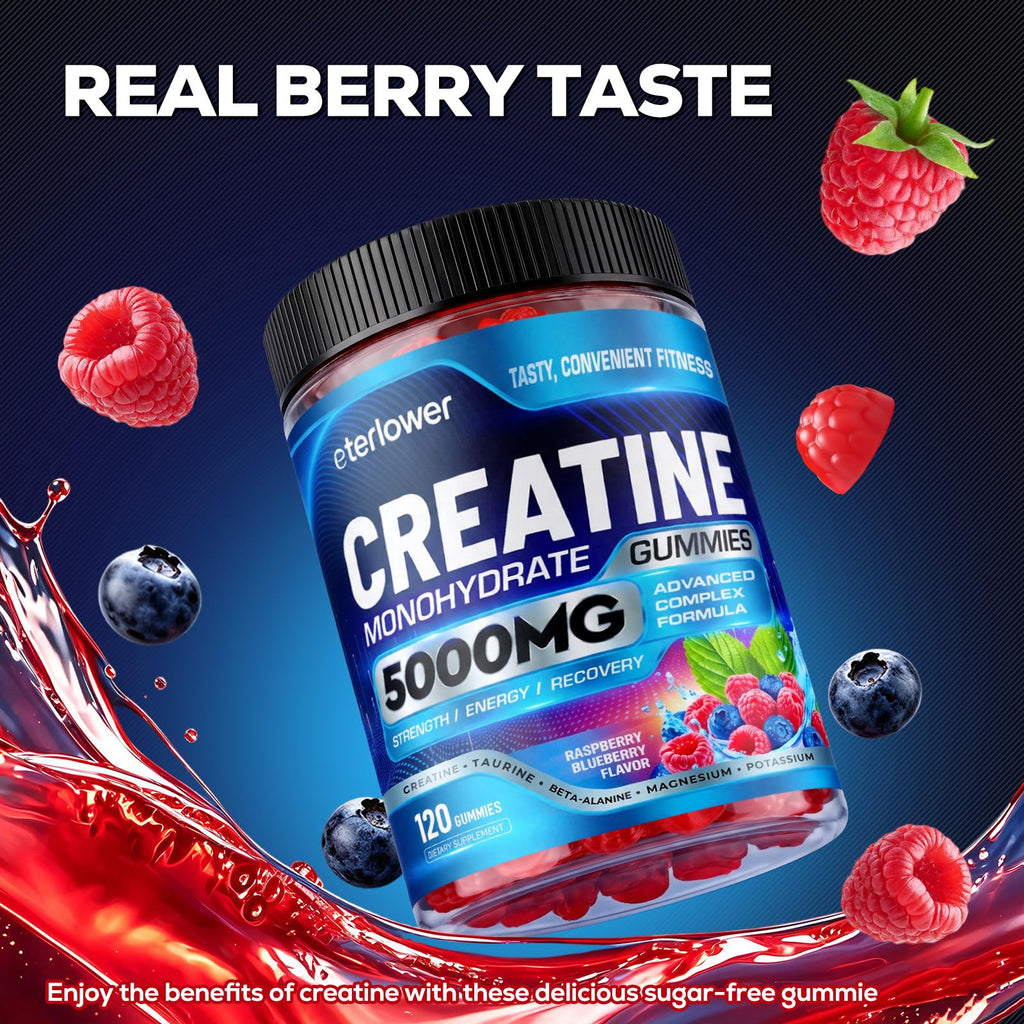 Creatine Gummies, 8-in-1 Complex with Taurine & Electrolytes