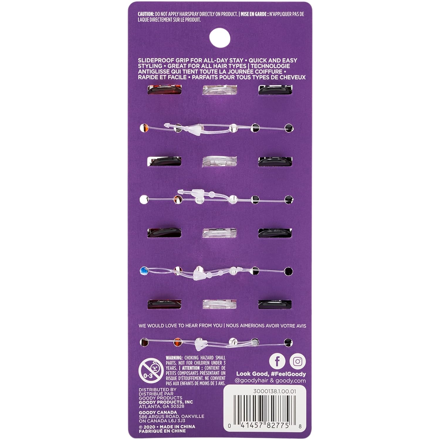 Buy now Goody Small Basic Half-Claw Hair Clips, 12-Count â€“ 3-Prong Claw Clips for All Hair Types, Neutral Colors (Black, Tortoise, Clear), SlideProof Grip for All-Day Hold at indiglob india