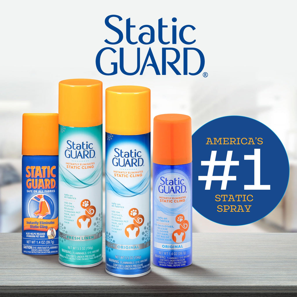 Static Guard Fabric Spray, Original Scent, Small Travel Size, 1.4 Ounce Can