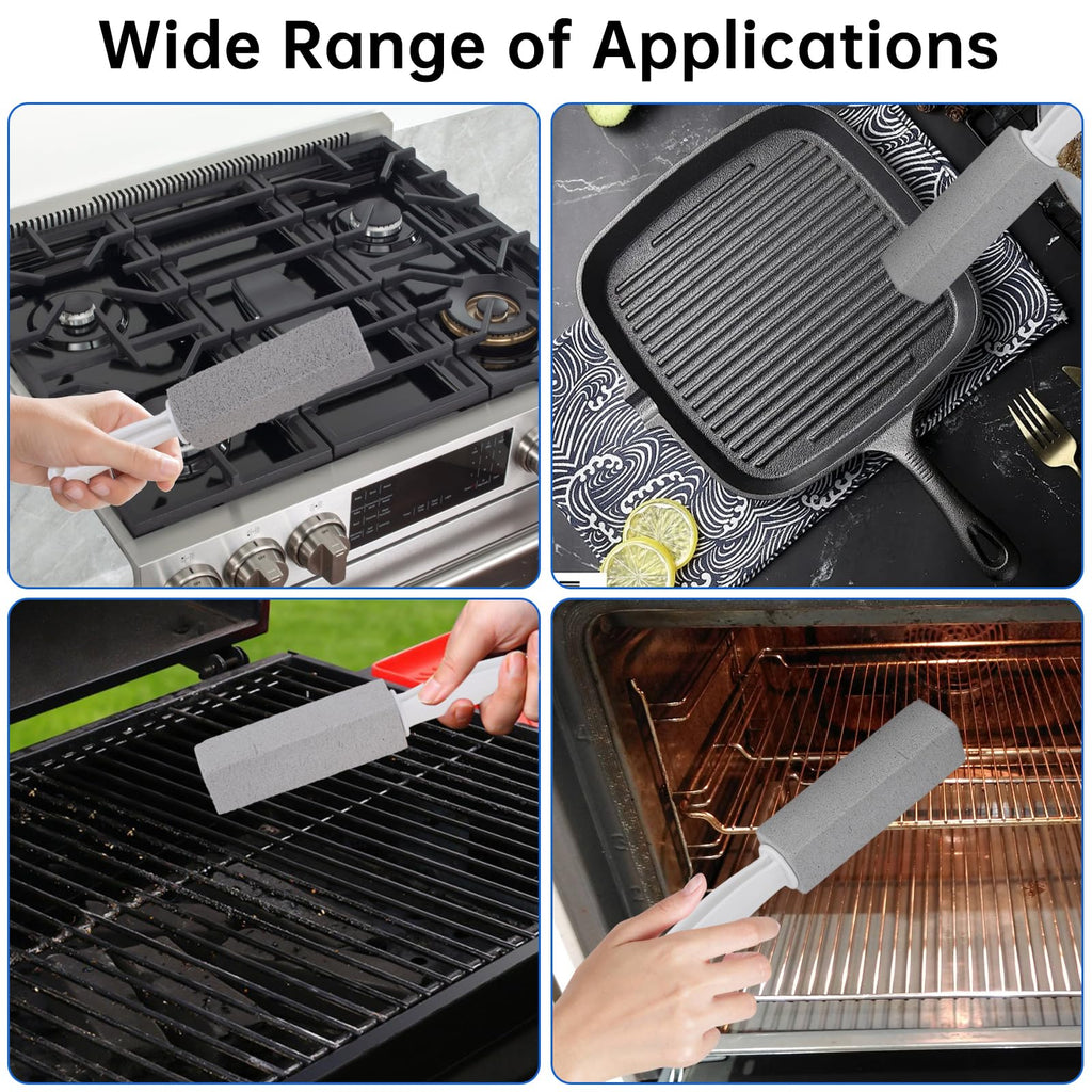 Cleaning Pumice Stone for Stove Grates - 2 Pack to Remove Water Rings and Stains