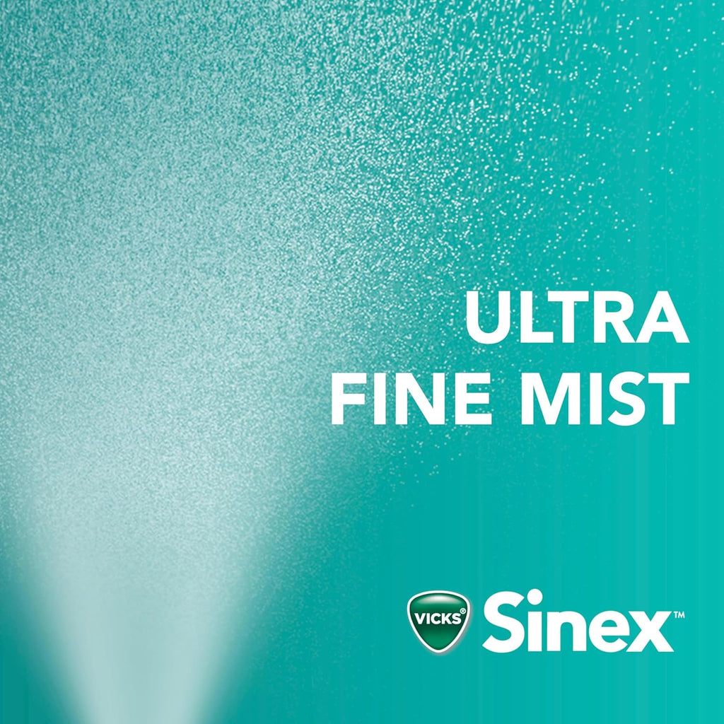 Buy now Vicks Sinex Severe Nasal Spray, Moisturizing Ultra Fine Mist with Aloe, Decongestant Medicine, Relief from Stuffy Nose Due to Cold or Allergy, Nasal Congestion & Sinus Pressure Relief, 265 Sprays x 2 at indiglob india