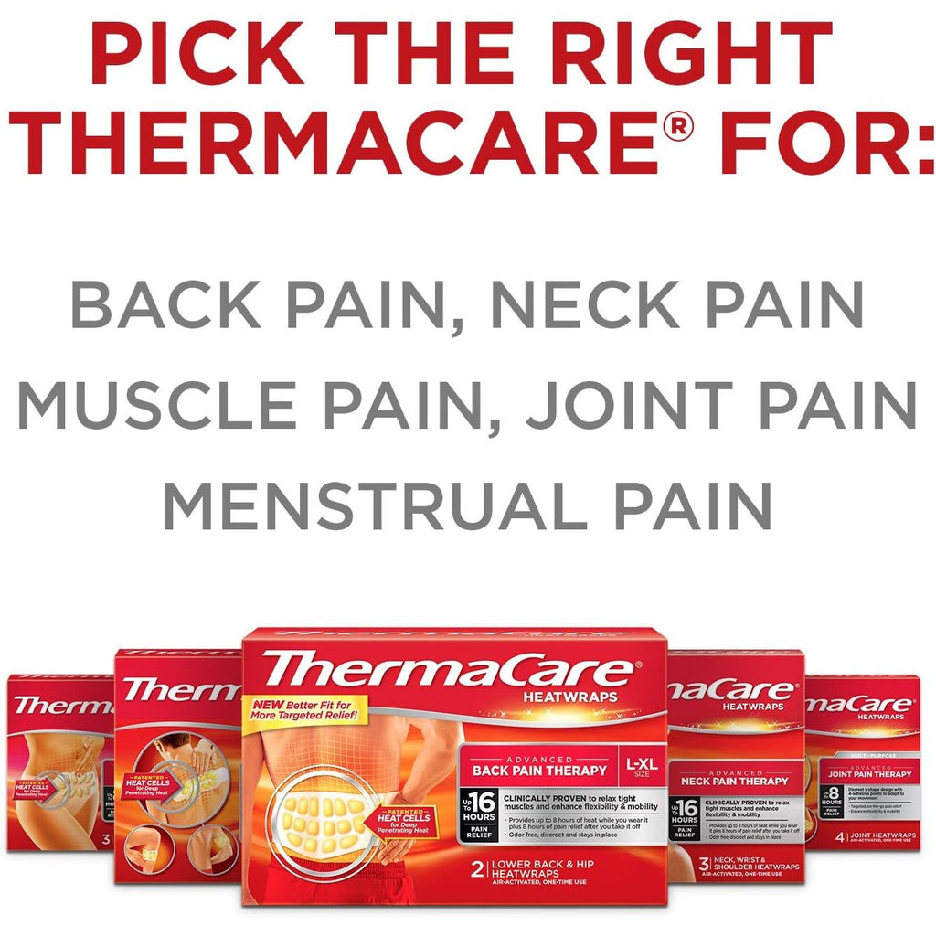Buy now ThermaCare Portable Heating Pad, Neck and Shoulder Rain Relief Patches, Multi-Purpose Heat Wraps, 3 Count at indiglob india