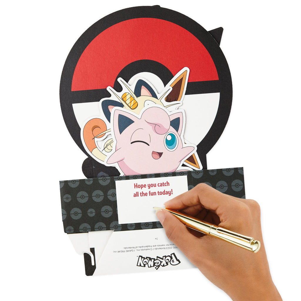 Hallmark Pokémon Birthday Card for Kids, Pop Up 3D (Pikachu, Charmander)