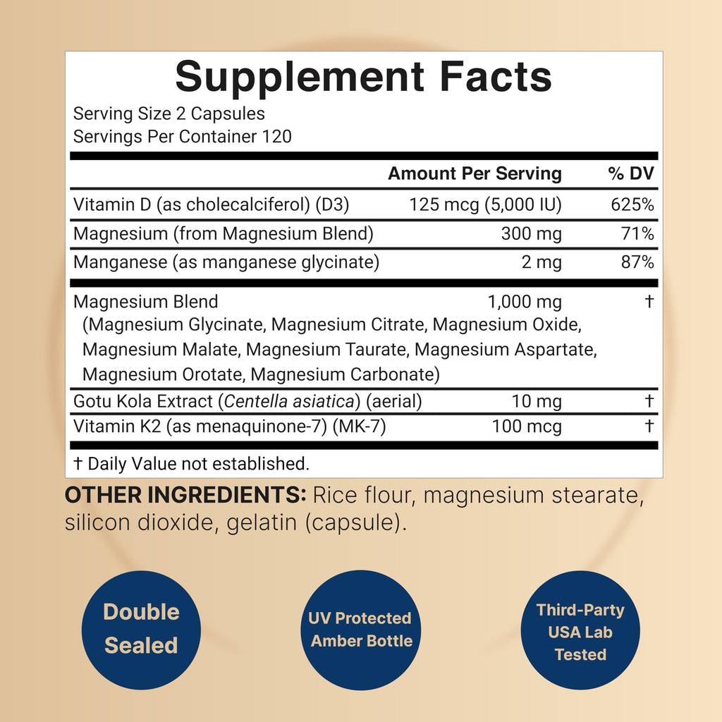 NatureBell 12-in-1 Magnesium Complex 1000mg, 4-Months Supply – Magnesium Glycinate, Citrate, Taurate, Malate, & More – High Absorption Formula for Men & Women – Chelated & Purified – 240 Capsules