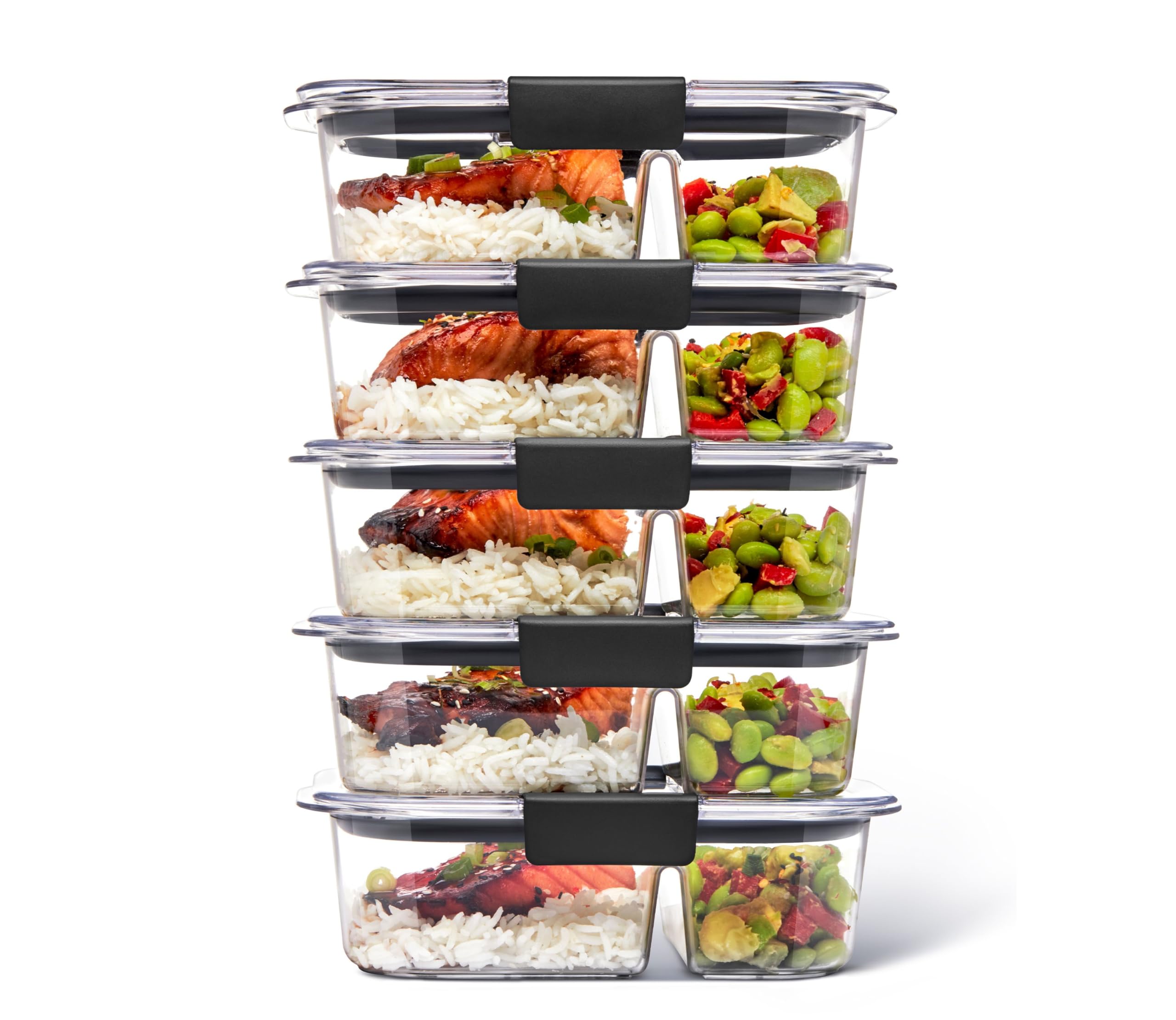 Buy now Rubbermaid Brilliance Food Storage Containers, Set of 5 (10 Pieces), BPA-Free, Leak-Proof, Clear at indiglob india