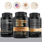 MEDCHOICE 4-in-1 Turmeric Joint Support with Garlic & BioPerine, 120ct | Mobility, Flexibility and Digestive Comfort Support, Turmeric with Garlic and BioPerine, Joint Supplement (Pack of 2)