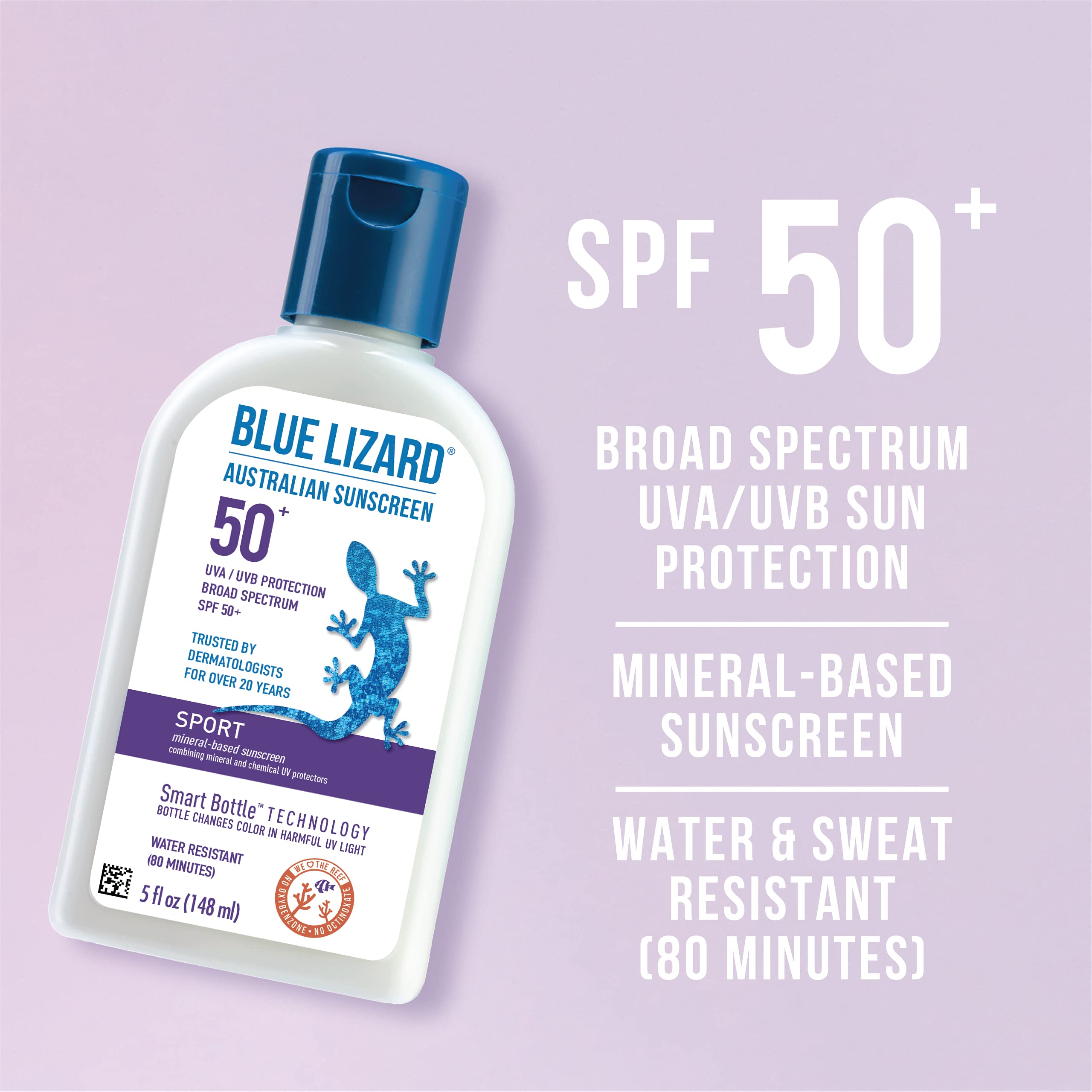Buy now BLUE LIZARD Sport Mineral-Based Sunscreen Lotion - SPF 50+ - 5 oz at indiglob india