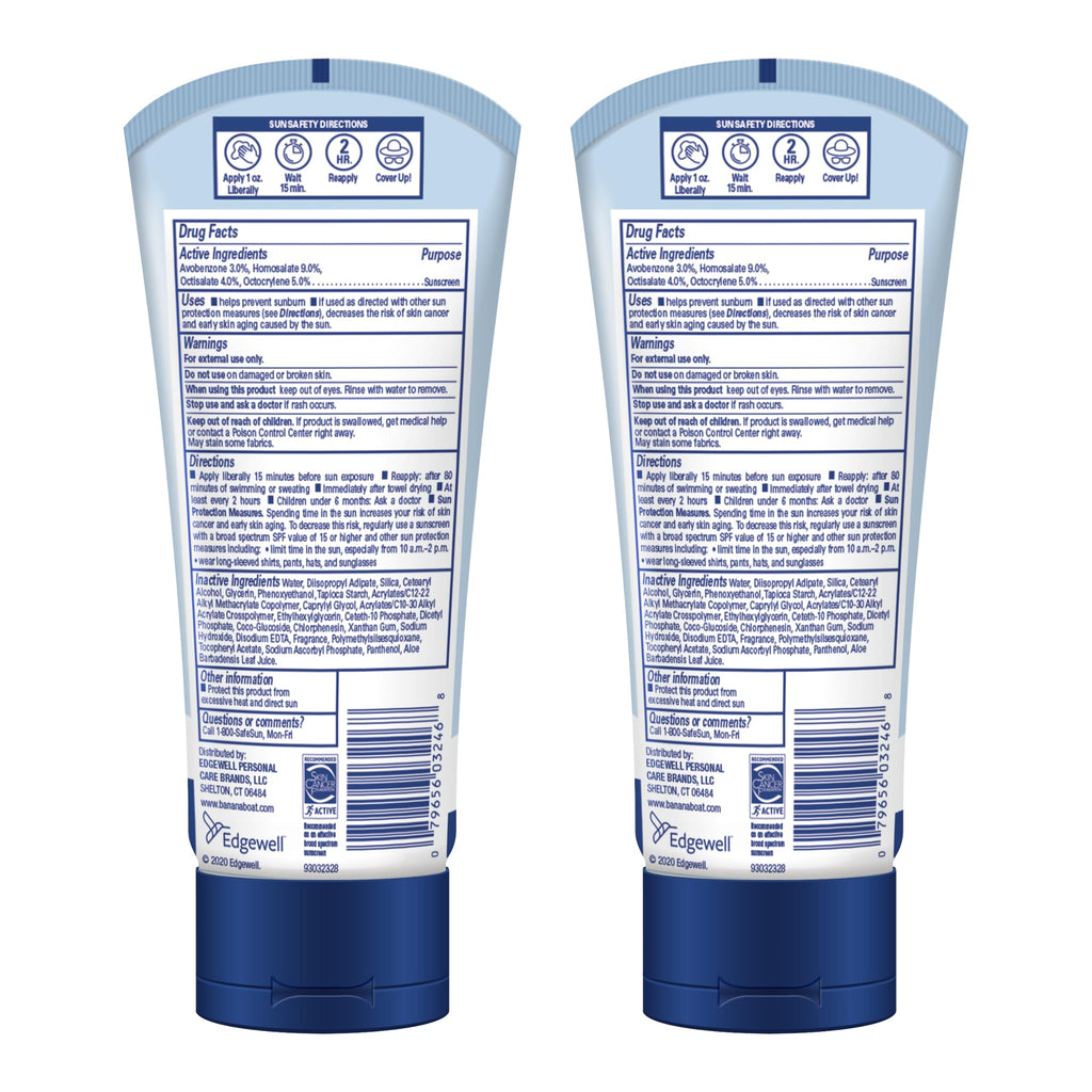 Banana Boat Light As Air Sunscreen Lotion SPF 50, 6 Fl Oz (2 Pack) | Water and sweat resistant sunblock, UVA/UVB broad spectrum protection, Lightweight formula, Sunscreen for face and body