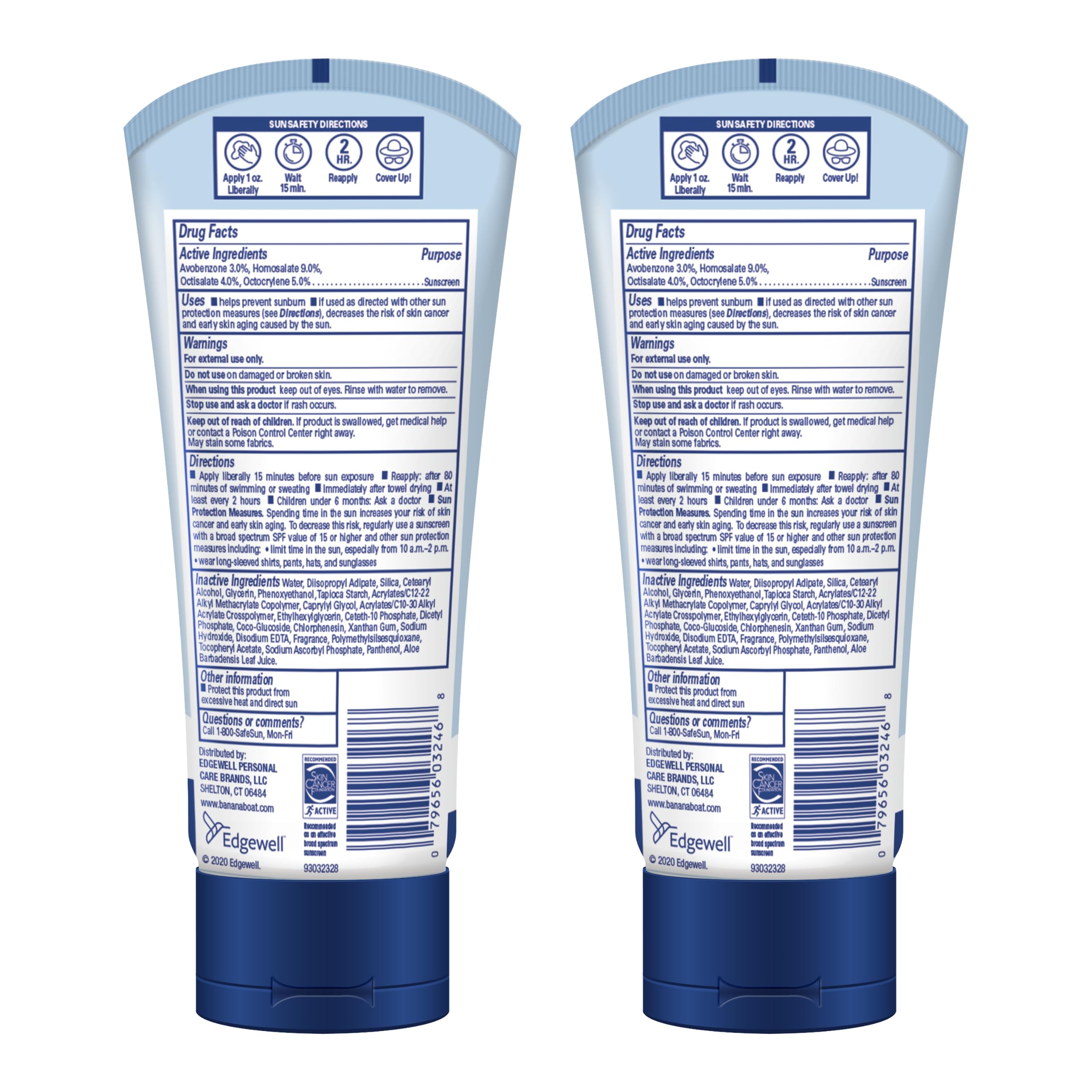 Banana Boat Light As Air Sunscreen Lotion SPF 50, 6 Fl Oz (2 Pack) | Water and sweat resistant sunblock, UVA/UVB broad spectrum protection, Lightweight formula, Sunscreen for face and body