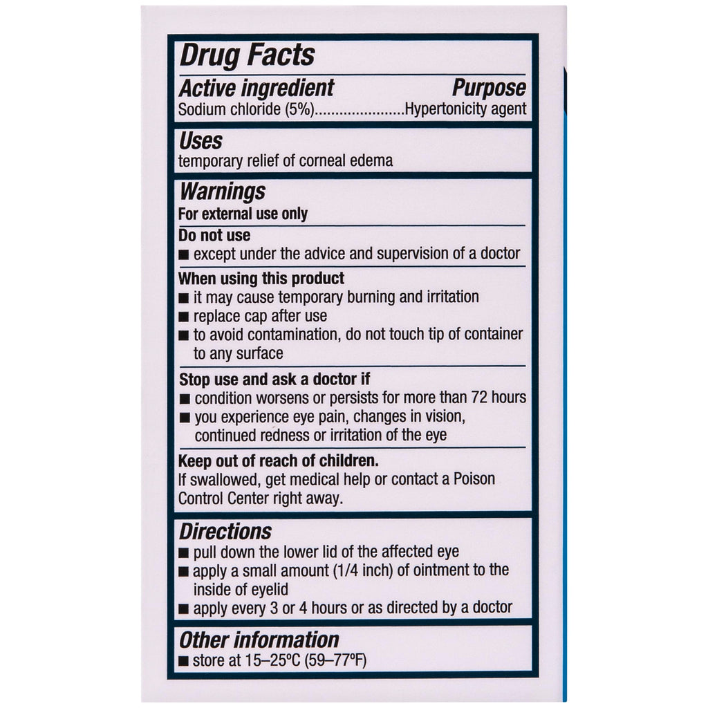 Muro 128 Corneal Edema Eye Ointment 5% Sodium Chloride, 0.25 oz 2-Pack