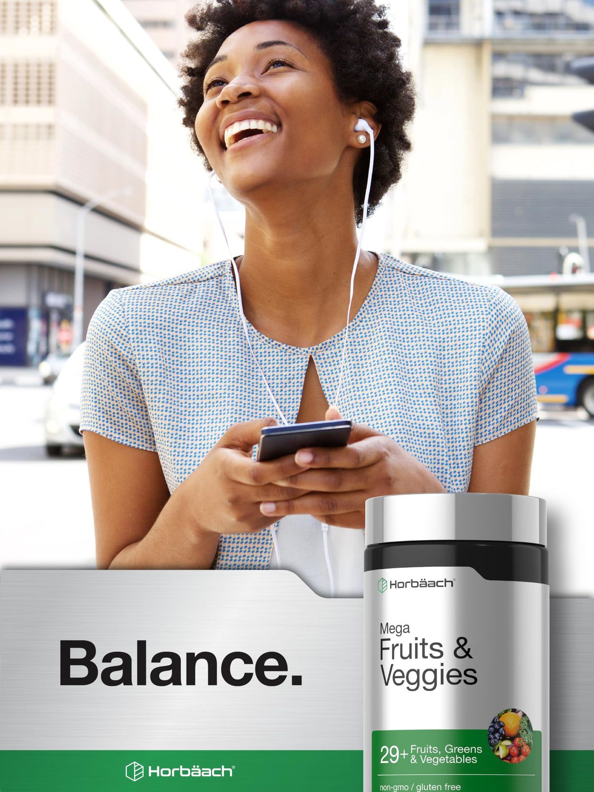 Horbäach Mega Fruits and Veggies Supplement | 100 Capsules
