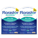 Florastor Advanced Pro+Pre Daily Probiotic and Prebiotic, 30 Capsules | Boosts Good Bacteria with Saccharomyces Boulardii CNCM I-745