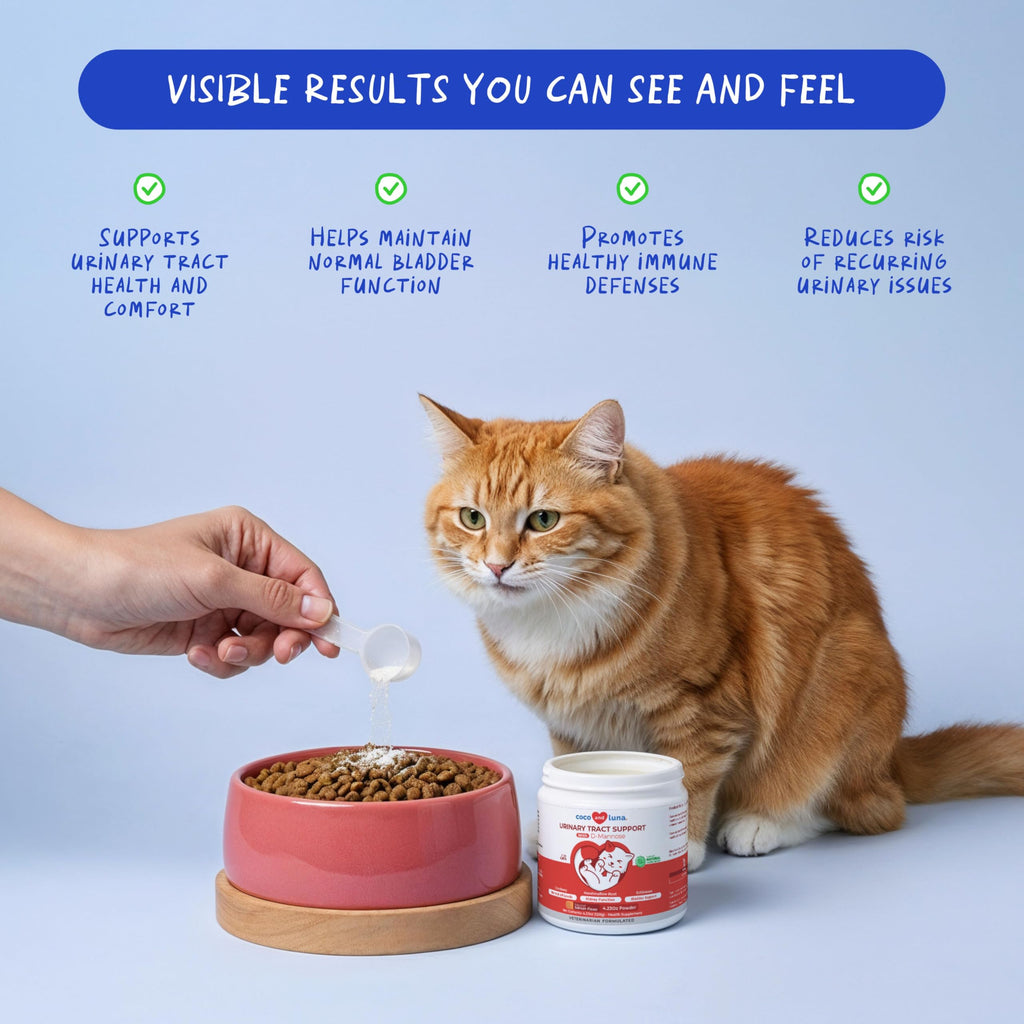 Cranberry Supplement for Cat UTI Treatment & Bladder Support with D-Mannose