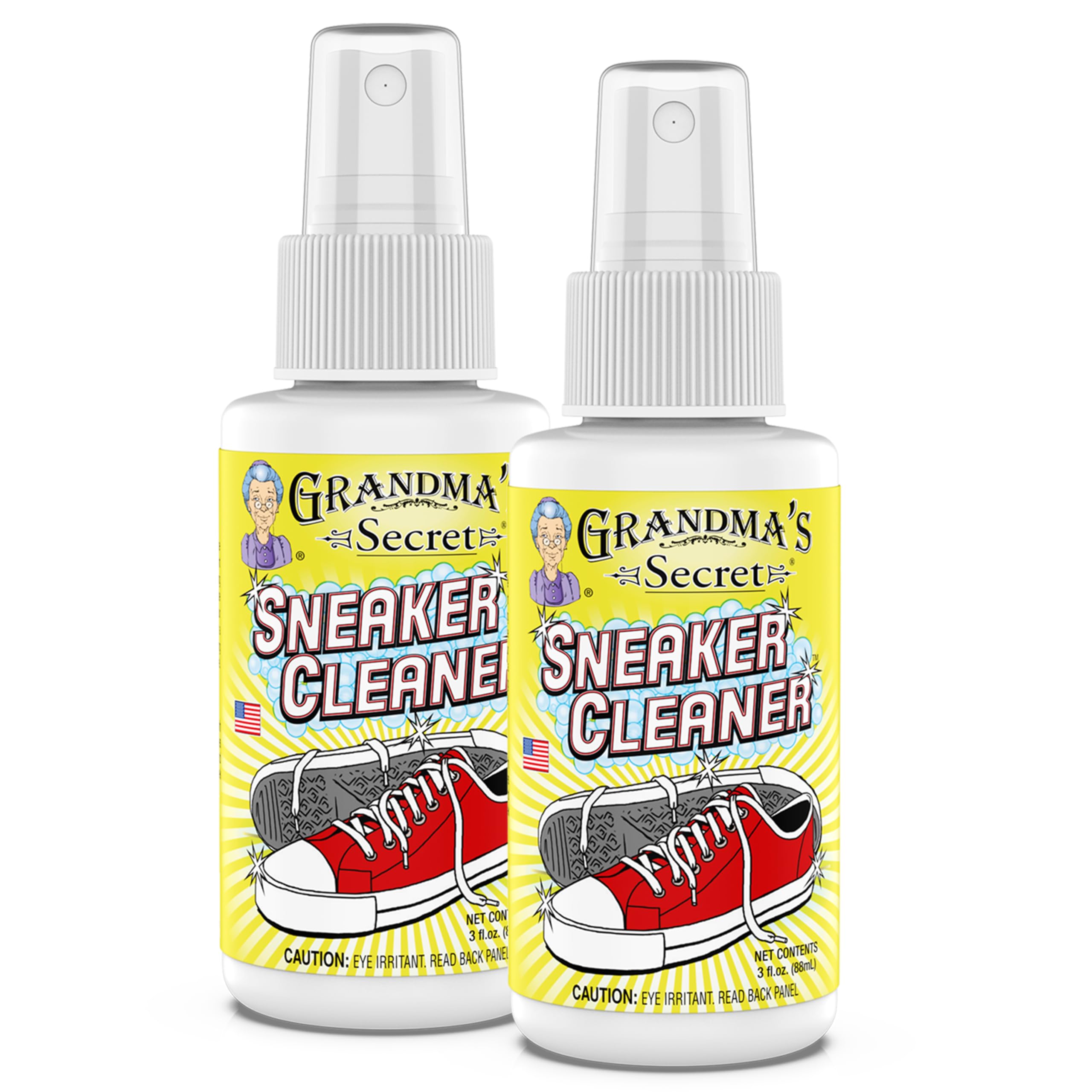 Buy now Grandma's Secret Spot Remover for Clothes - Chlorine, Bleach and Toxin-Free - Fabric Stain Remover Removes Oil, Paint, Blood and Pet Stains – 2 Ounce, Pack of 2 Sneaker Cleaner 3.00 Fl Oz (Pack of 2) at indiglob india