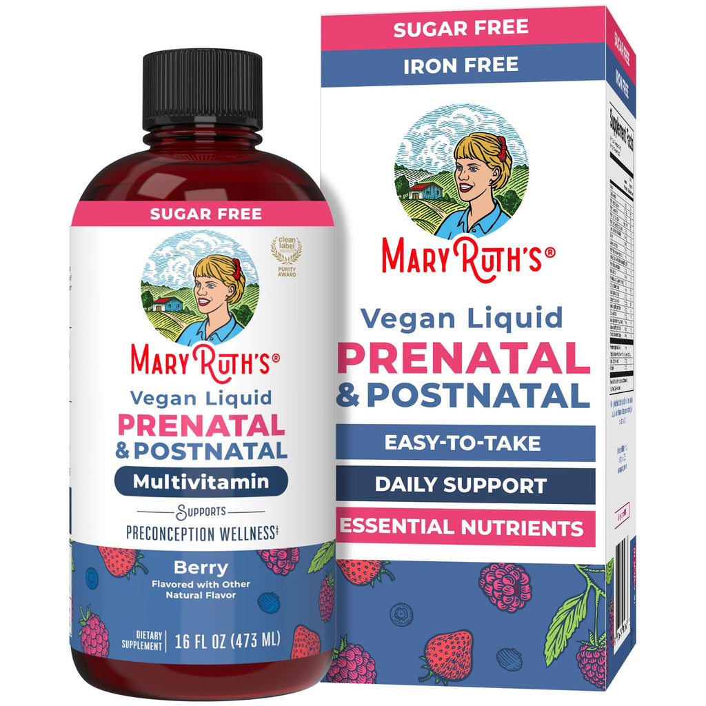 MARYRUTH'S Postnatal & Prenatal Liquid Multivitamin for Women, 16 oz, Vegan | Selenium, Folate, Healthy Fetal Development, Vegan, Non-GMO