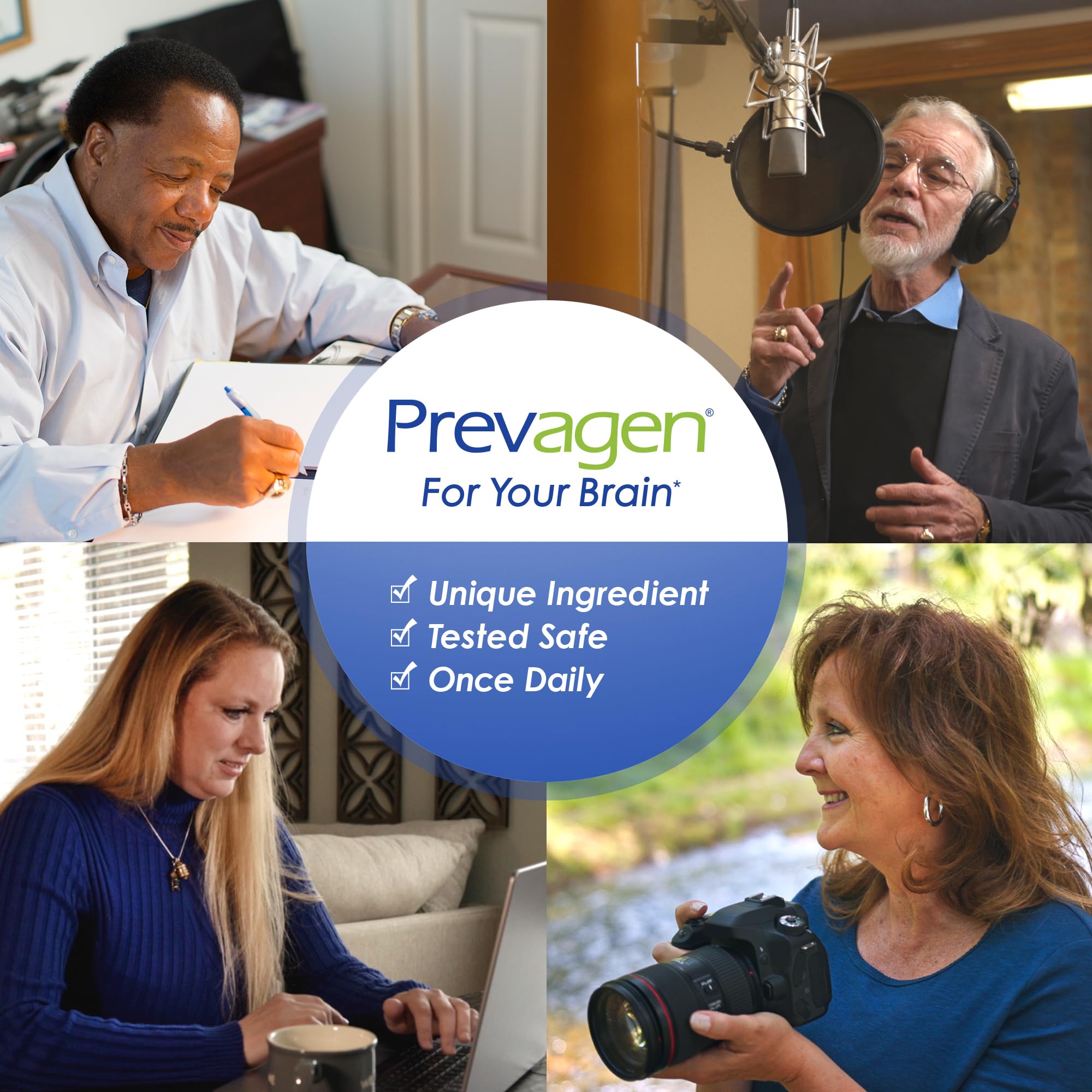 Prevagen Regular Strength with 7-Day Pill Minder, 30 Capsules, 4-Pack | For Your Brain, 4 Month Supply, 10mg Apoaequorin, 50mcg Vitamin D3