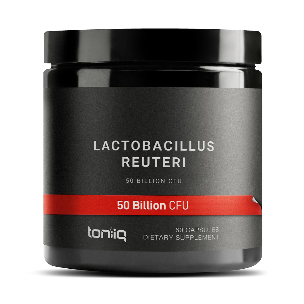 Toniiq 50 Billion CFU Lactobacillus Reuteri Probiotic 50mg per Serving | L Reuteri Probiotics - Highest CFU Count Lactobacillus Reuteri Probiotic - 60 Vegetarian Capsules - 60 Servings