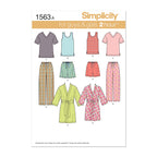 Simplicity S1563 Family Pajama Sewing Pattern, Teens', Men's & Women's Sleepwear, Sizes XS-XL