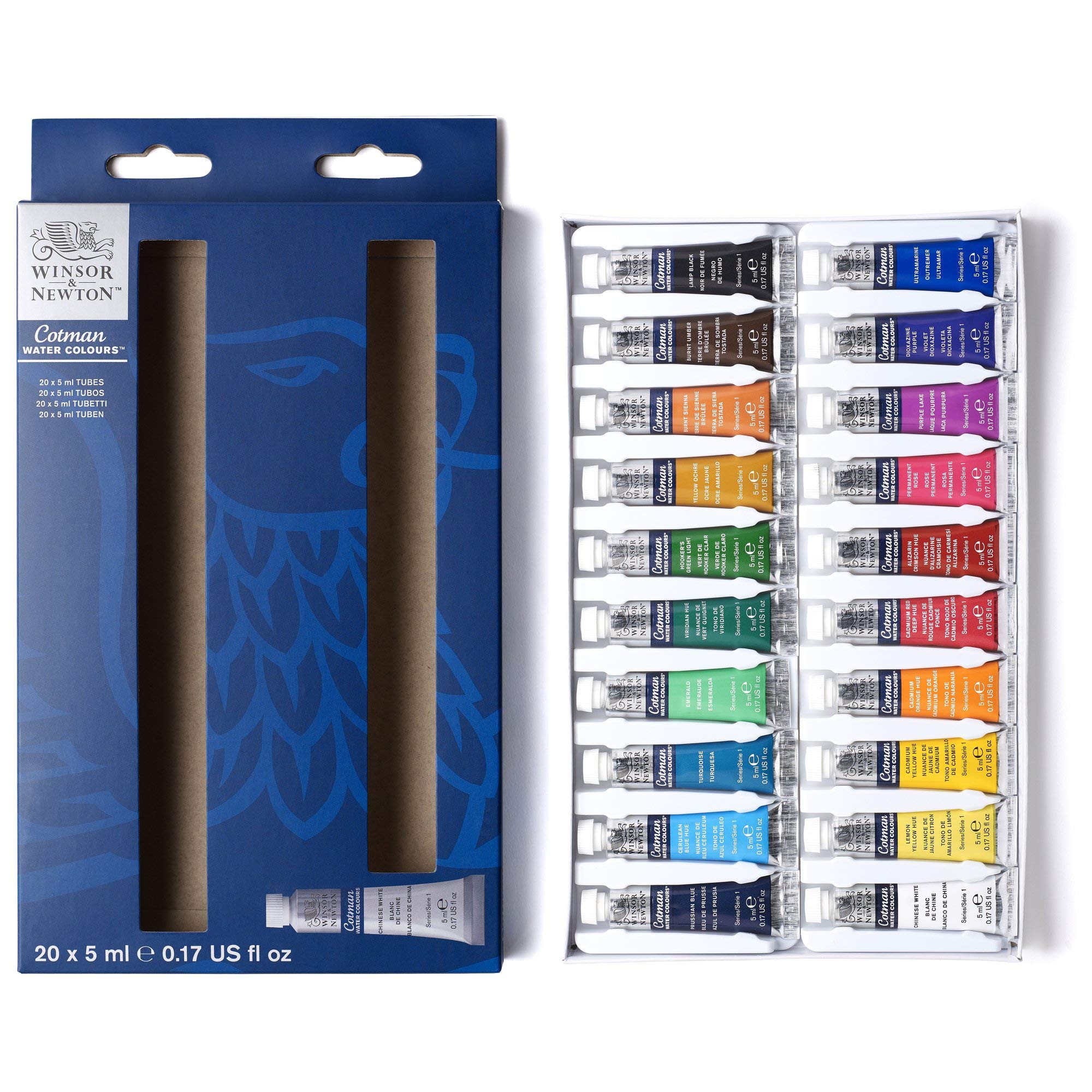 Buy now Winsor & Newton Cotman Watercolor Paint Set, Field Pocket Set, 12 Half Pan w/ Brush, Sponge, Bottle at indiglob india