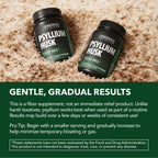 Vegan Psyllium Husk Fiber Capsules, GLP-1 Nutritional Support, 270 Pills