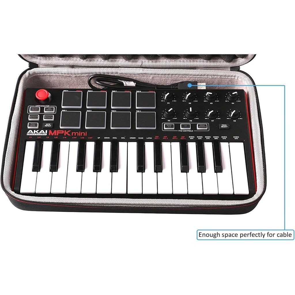 Buy now LTGEM Case Compatible with Akai Professional MPK Mini MK3 / MPK Mini Play MK3 25 Key USB MIDI Keyboard Controller, Black+Gray(Case Only) at indiglob india