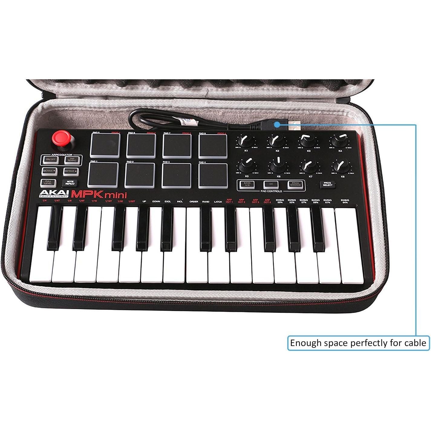 Buy now LTGEM Case Compatible with Akai Professional MPK Mini MK3 / MPK Mini Play MK3 25 Key USB MIDI Keyboard Controller, Black+Gray(Case Only) at indiglob india