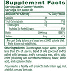Vitafusion Biotin Gummies | 5000mcg | 100 Adult Gummy Vitamins | for Women & Men | Hair Skin and Nails Supplement | Blueberry Flavor | Gluten-Free Formula