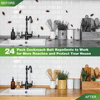 24 Pack Cockroach Gel Bait & Roach Killer Indoor, Powerful Roach Repellent
