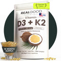 RealGood Essentials Vitamin D3 K2, D3 K2 Vitamin Supplement 10000 IU, 300ct
