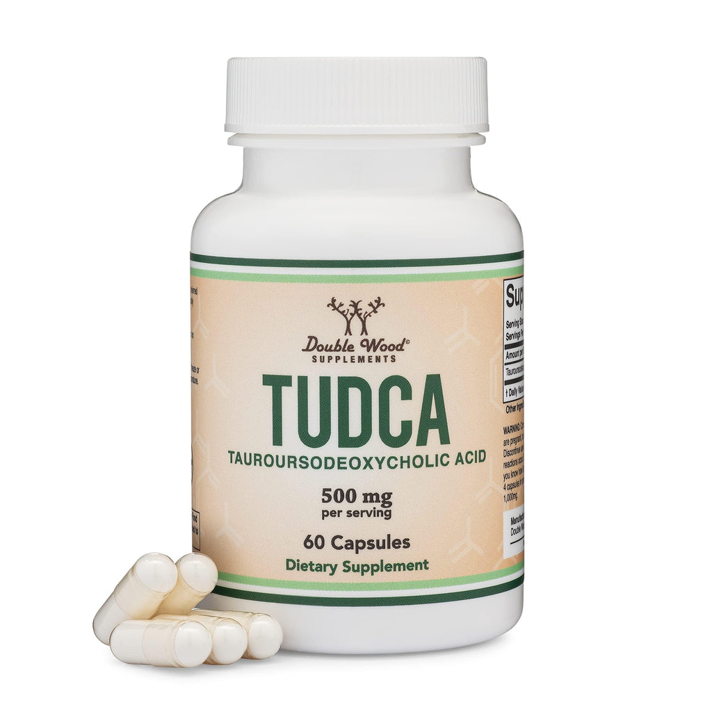 TUDCA Bile Salts 500mg, Digestion, Gallbladder + Liver Support, 60 Capsules | Bile Flow + Post-Cholecystectomy Support, Genuine Bile Acid TUDCA, Authentic Bitter Taste, 250mg per Cap, Third-Party Tested