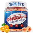 Liposomal Antarctic Krill Oil Omega 3 Gummies 2000mg - Fish Oil Alternative