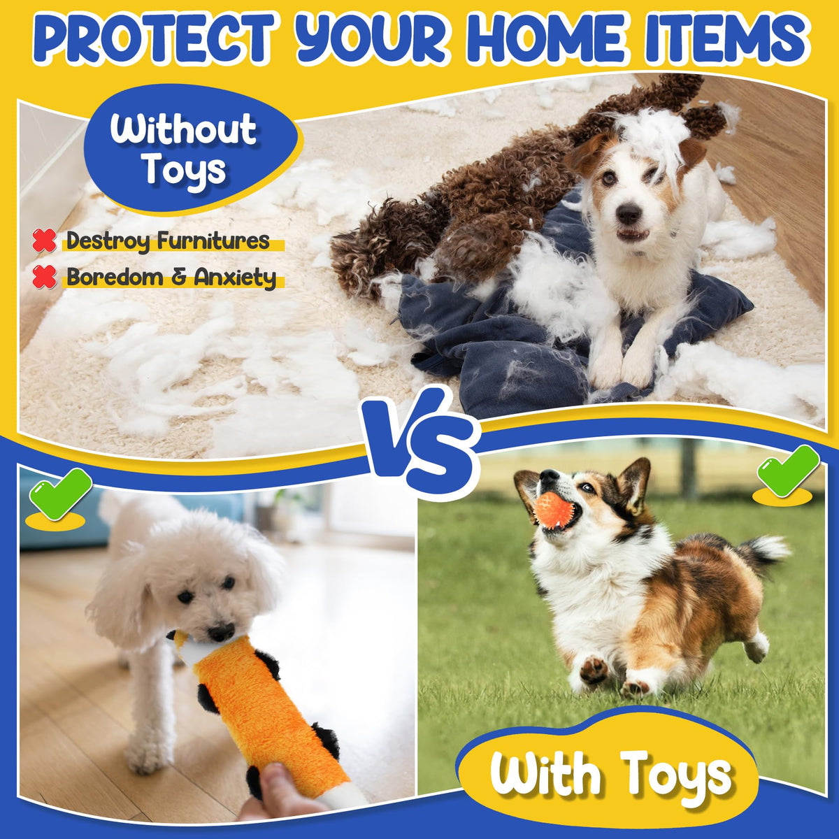 Puppy Toys for Teething, 9 Pack Cute Dog Chew Toys for Small Dogs