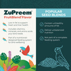 ZuPreem FruitBlend Parrot Pellets, Large Bird Food, 3.5 lb, Pack of 2