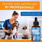 Kennel Cough Medicine for Dogs Helps with Dry, Wet, Barking Cough – Cat and Dog Cough Medicine Soothes and Calms Irritated Throat – Herbal Treatment Supports Breathing and Clears Airways – 2-oz Bottle