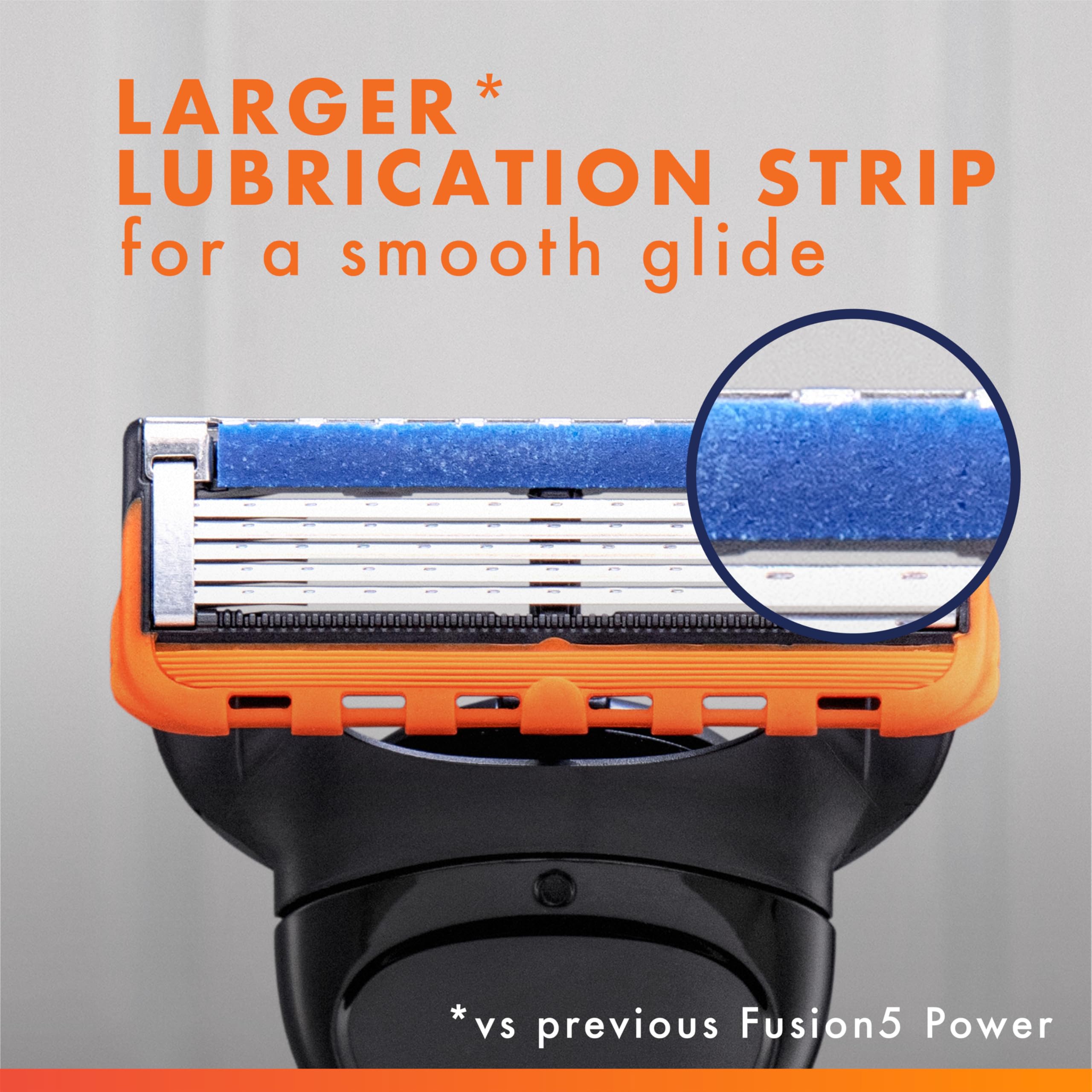 Gillette Fusion5 Power 5-Blade Razor Refills for Men, with Precision Trimmer, 6 Count