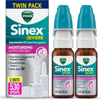Buy now Vicks Sinex Severe Nasal Spray, Moisturizing Ultra Fine Mist with Aloe, Decongestant Medicine, Relief from Stuffy Nose Due to Cold or Allergy, Nasal Congestion & Sinus Pressure Relief, 265 Sprays x 2 Default at indiglob india