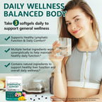 FANSHI Lymphatic Drainage Supplements 60 Softgels | Herbal Blend with Echinacea, Dandelion & Burdock Root | Promotes Healthy Circulation & Fluid Balance | Supports Overall Daily Wellness