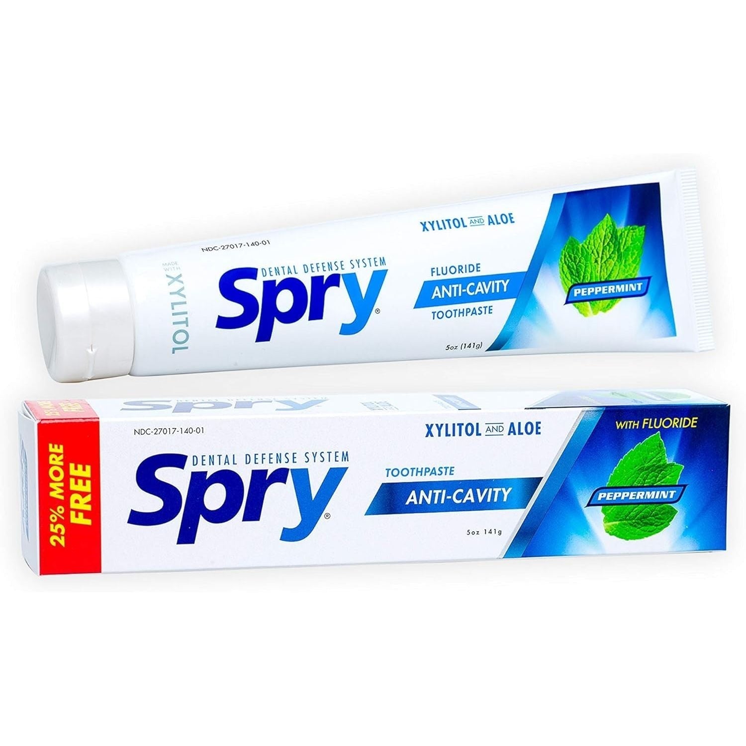 Buy now Spry Natural Xylitol Toothpaste 5oz for Adults and Kids with Fluoride, Gentle for Sensitive Teeth Whitening and Remineralizing, Breath Freshening, Mouth Moisturizing, Spearmint (Pack of 1) 5 Ounce (Pack of 1) Peppermint (With Fluoride) at indiglob india