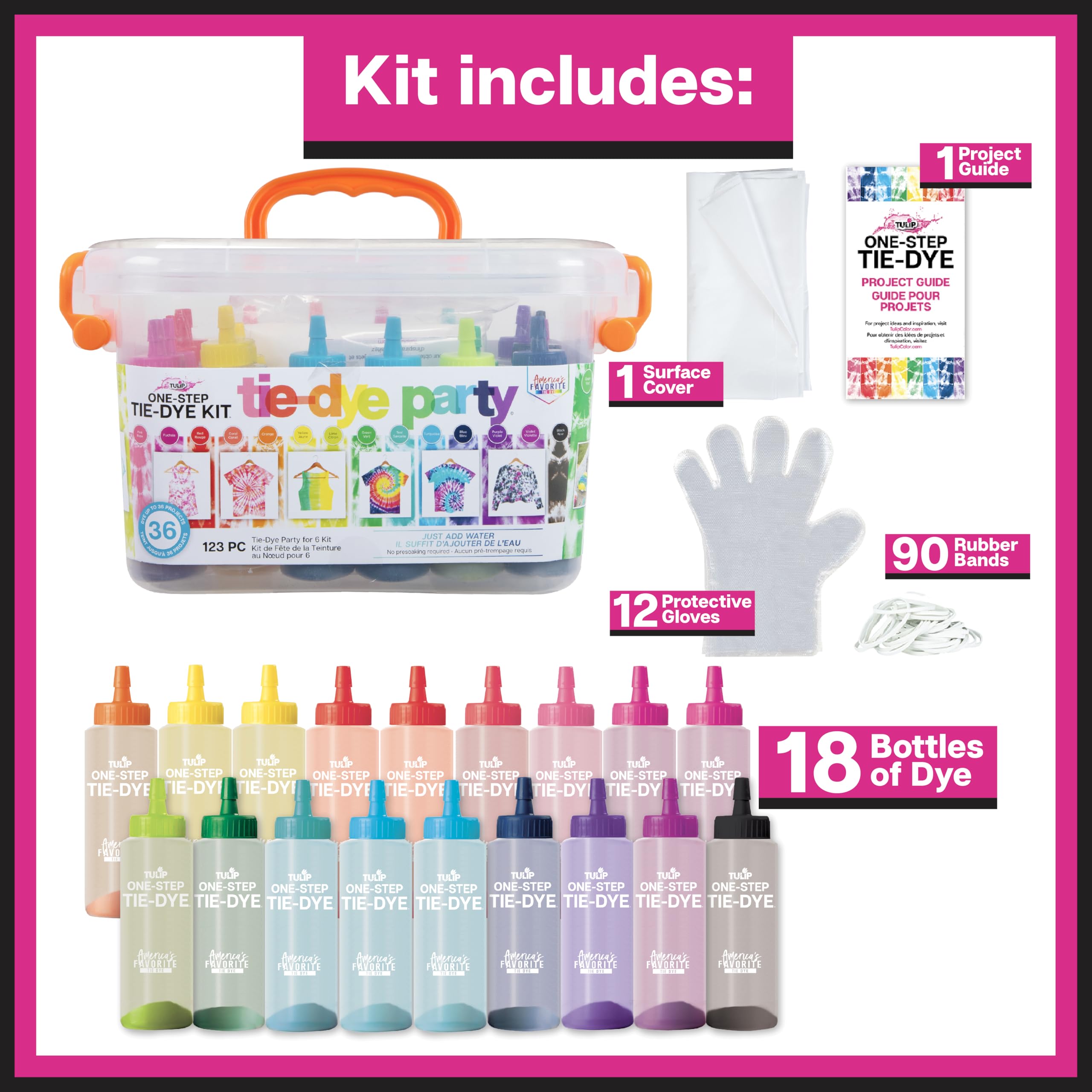 Buy now Tulip One-Step Tie-Dye Party Kit, Set of 123 at indiglob india