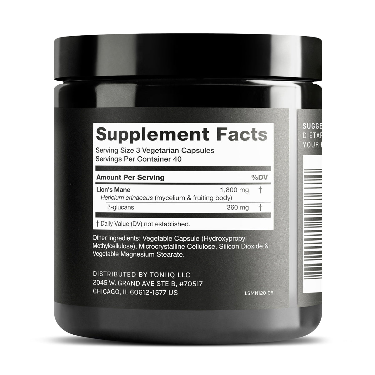 Toniiq Lion’s Mane – Ultra High Potency 10:1 Extract