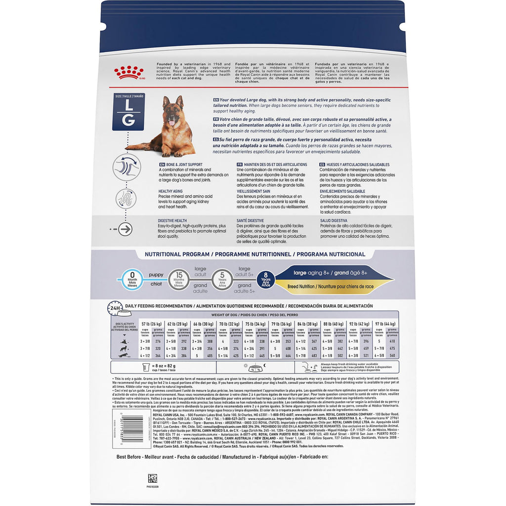 Royal Canin Size Health Nutrition Large Aging 8+ Senior Dry Dog Food, 30 lb Bag