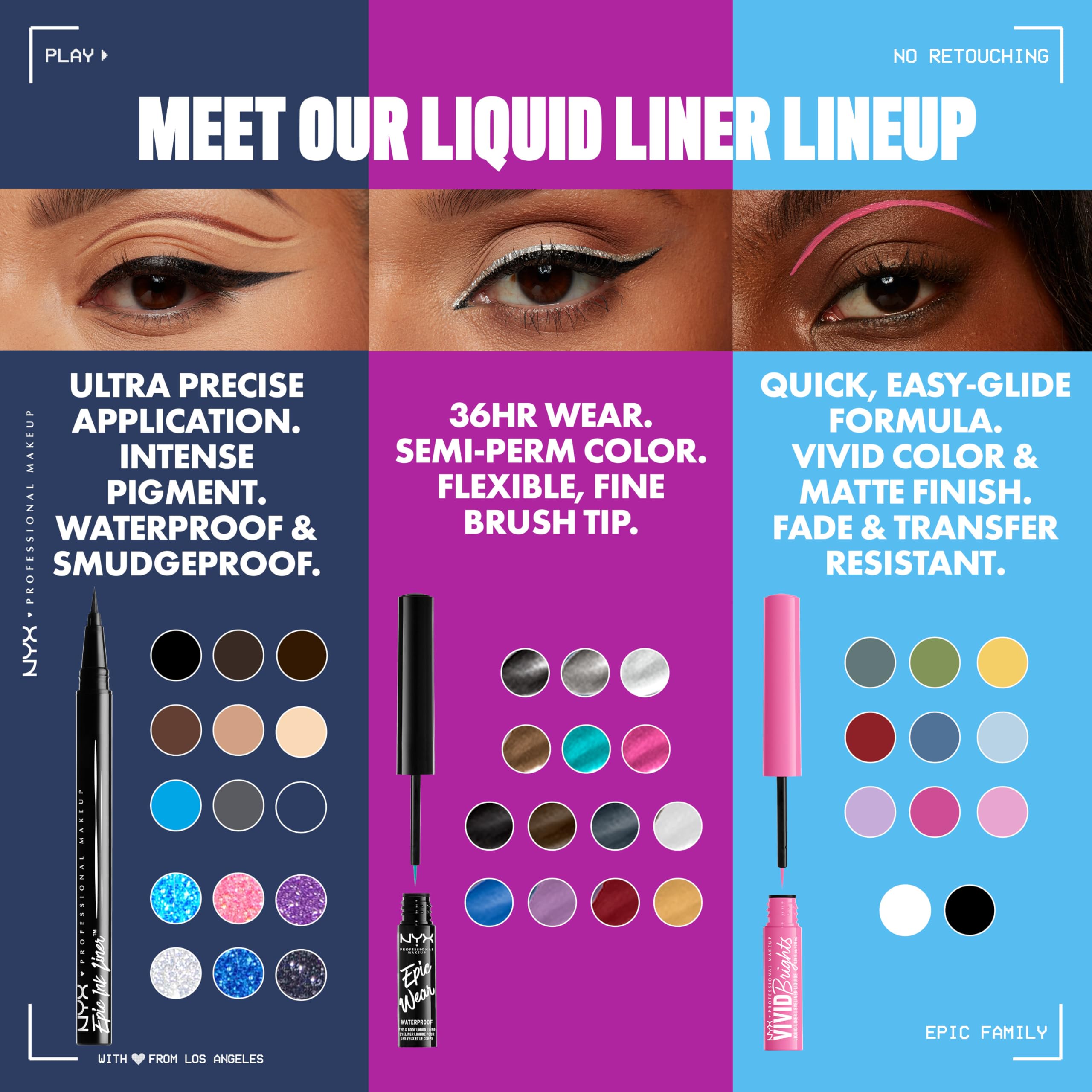 Buy now NYX PROFESSIONAL MAKEUP Epic Ink Liner, Waterproof Liquid Eyeliner with Vegan Formula - Dark Chocolate (Dark Brown Matte) at indiglob india