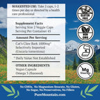 Buy now Pure Mountain Botanicals Catâ€™s Claw Capsules - 90 Kosher Vegan Caps with 1000mg Peruvian Cats Claw Uncaria Tomentosa Herbal Supplement at indiglob india